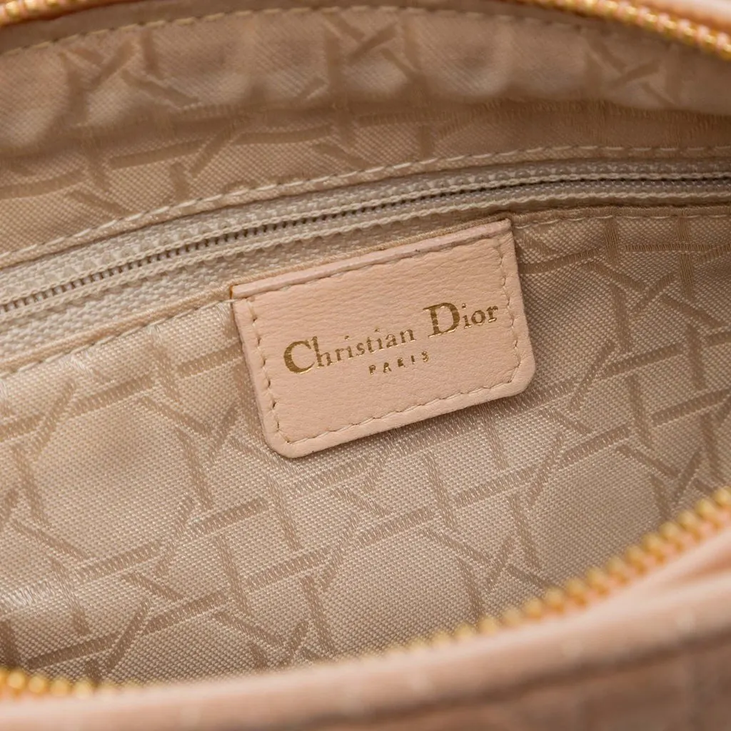 Dior Medium Suede Cannage Lady Dior Pink Leather Very good - Box View