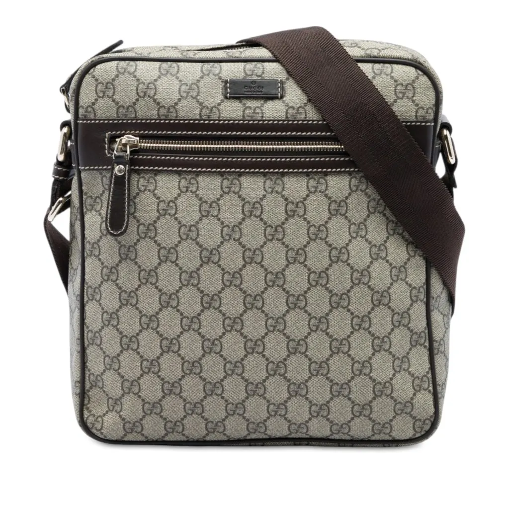 Gucci GG Supreme Crossbody Beige Canvas Very good - Front View