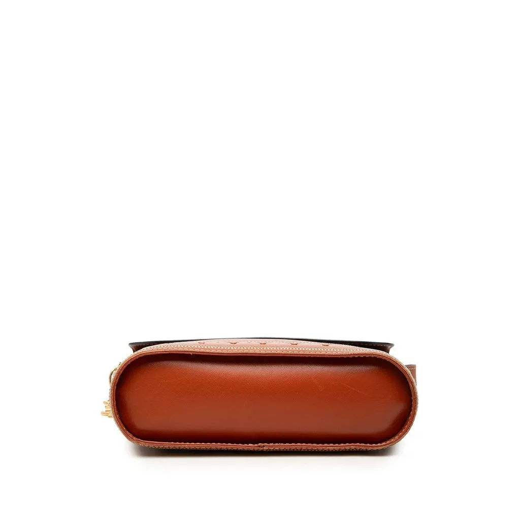 Saint Laurent Calfskin Y Cut Out Shoulder Bag Brown Leather Very good - Inside View