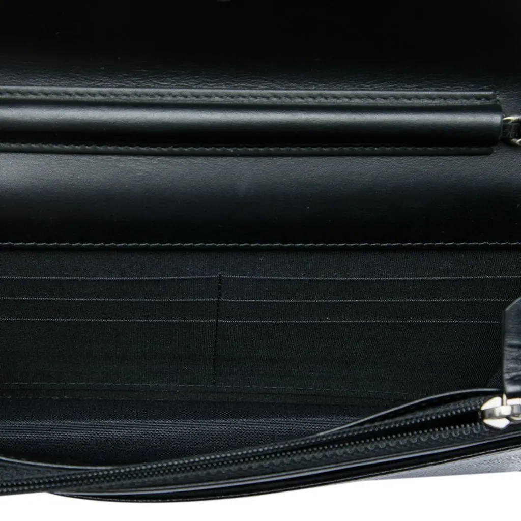 Chanel CC Caviar Timeless Wallet on Chain Black Leather Very good - Model View