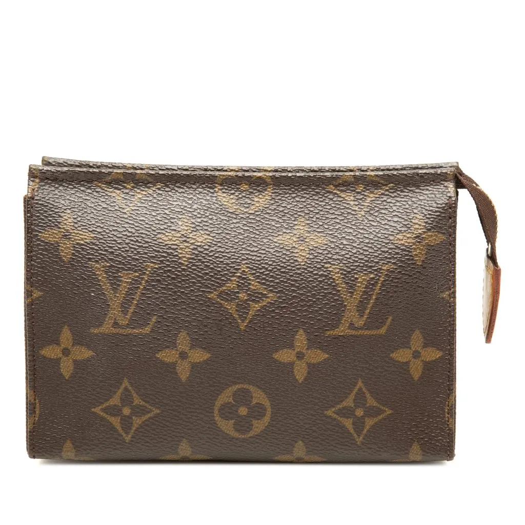 Louis Vuitton Monogram Toiletry Pouch 15 Brown Canvas Very good - Front View