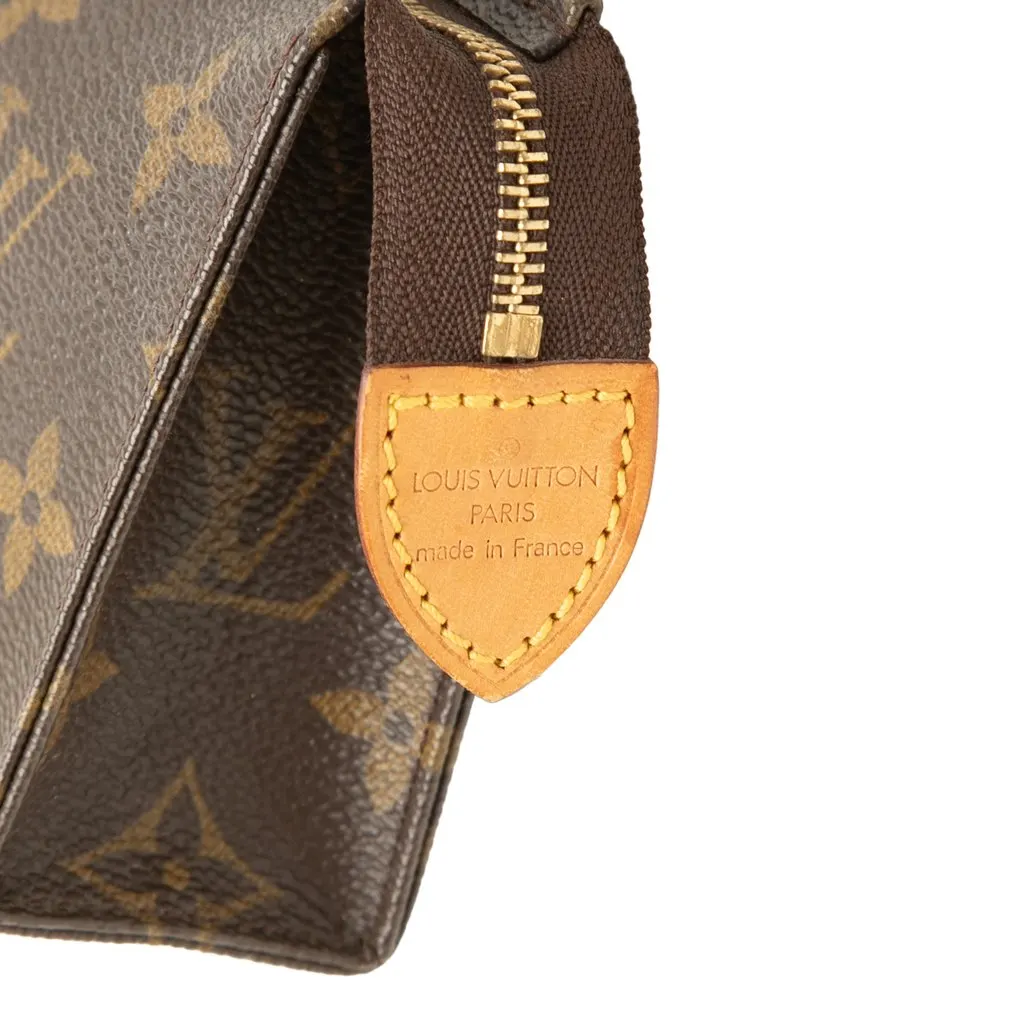Louis Vuitton Monogram Toiletry Pouch 15 Brown Canvas Very good - Box View