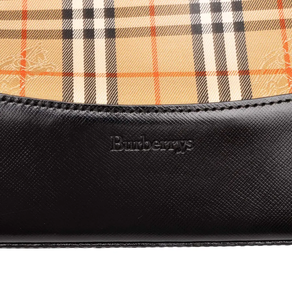 Burberry Haymarket Check Canvas Tote Beige Canvas Good - Box View