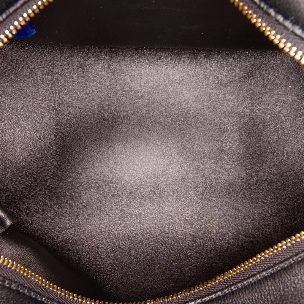 Salvatore Ferragamo Leather Vara Plate Convertible Bowling Bag Black Leather Good - Model View