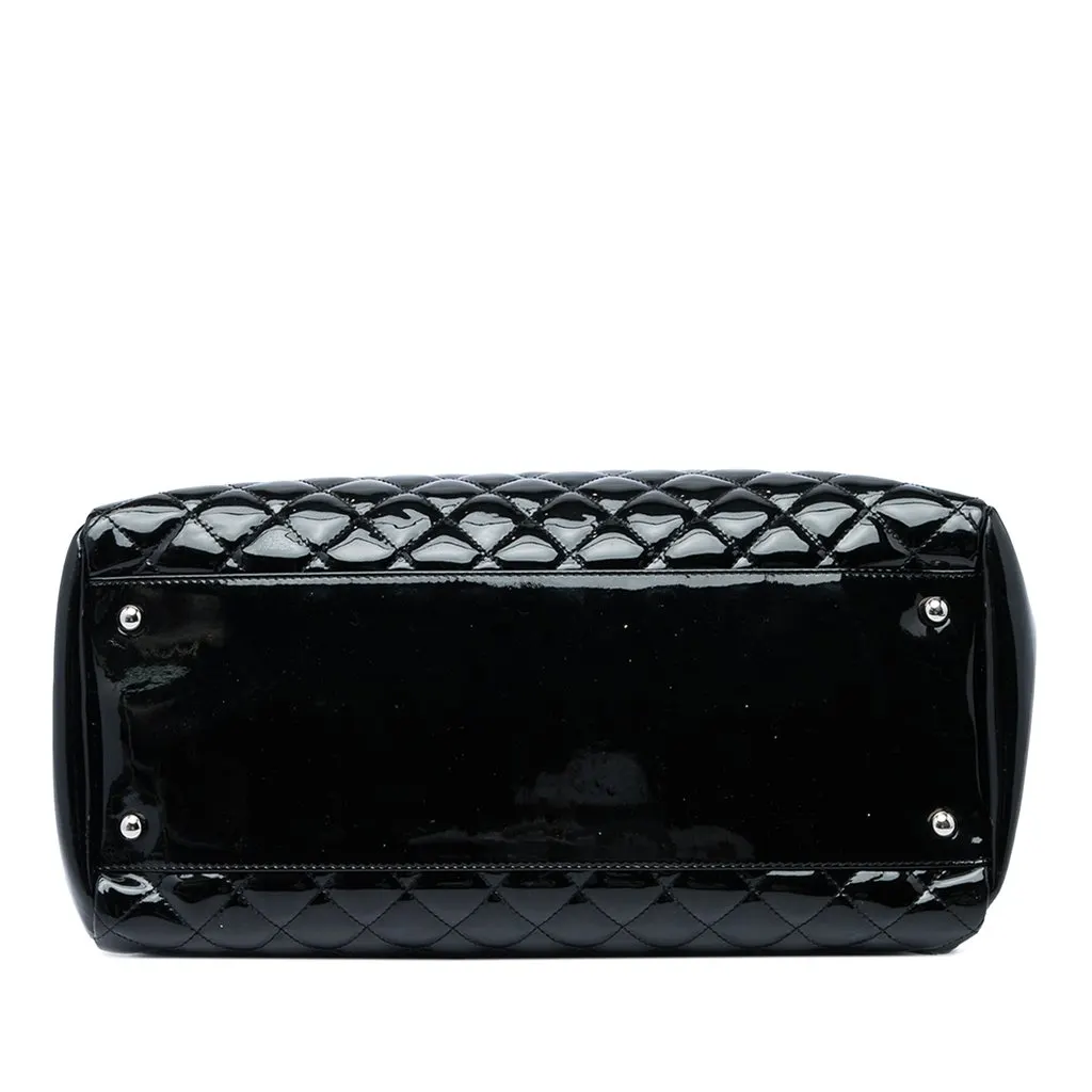Chanel Large Quilted Patent Just Mademoiselle Bowling Bag Black Leather Very good - Inside View