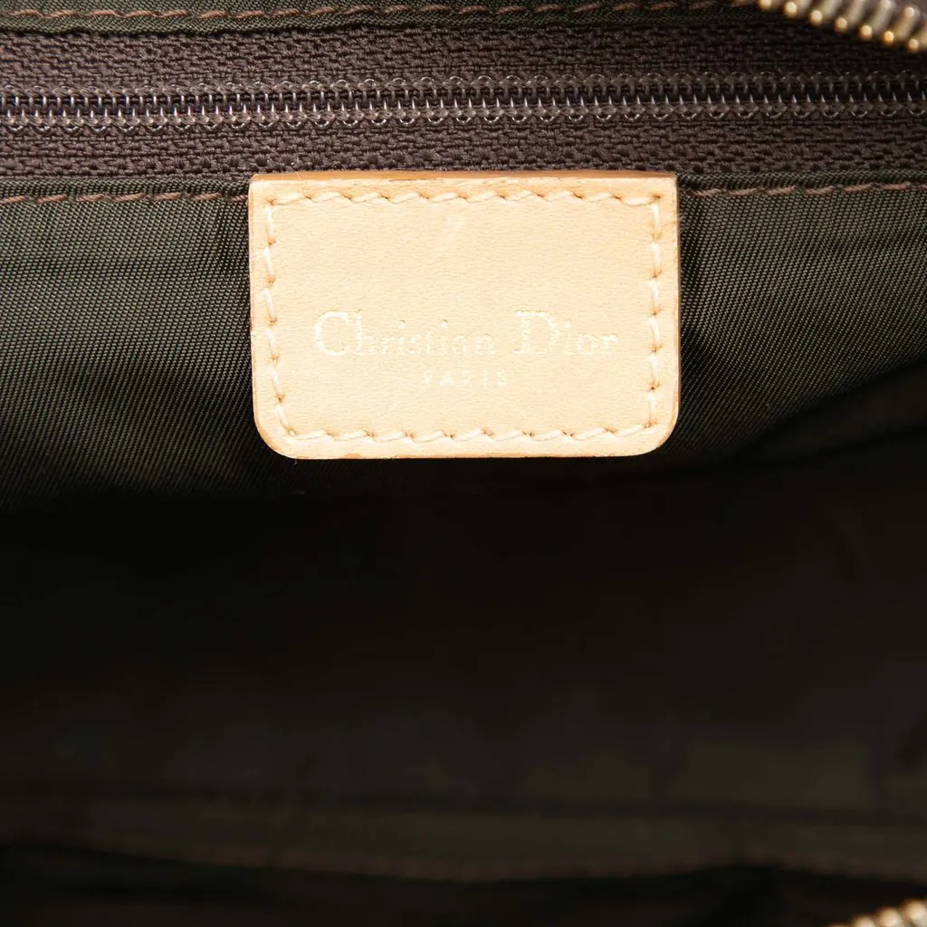 Dior Mini Diorissimo Canvas Double Saddle Bowler Bag Brown Canvas Good - Box View