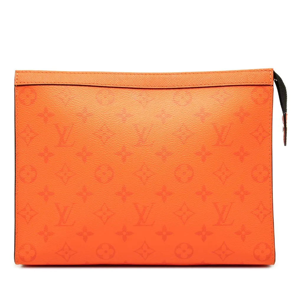 Louis Vuitton Monogram Taigarama Pochette Voyage MM Orange Very good - Front View