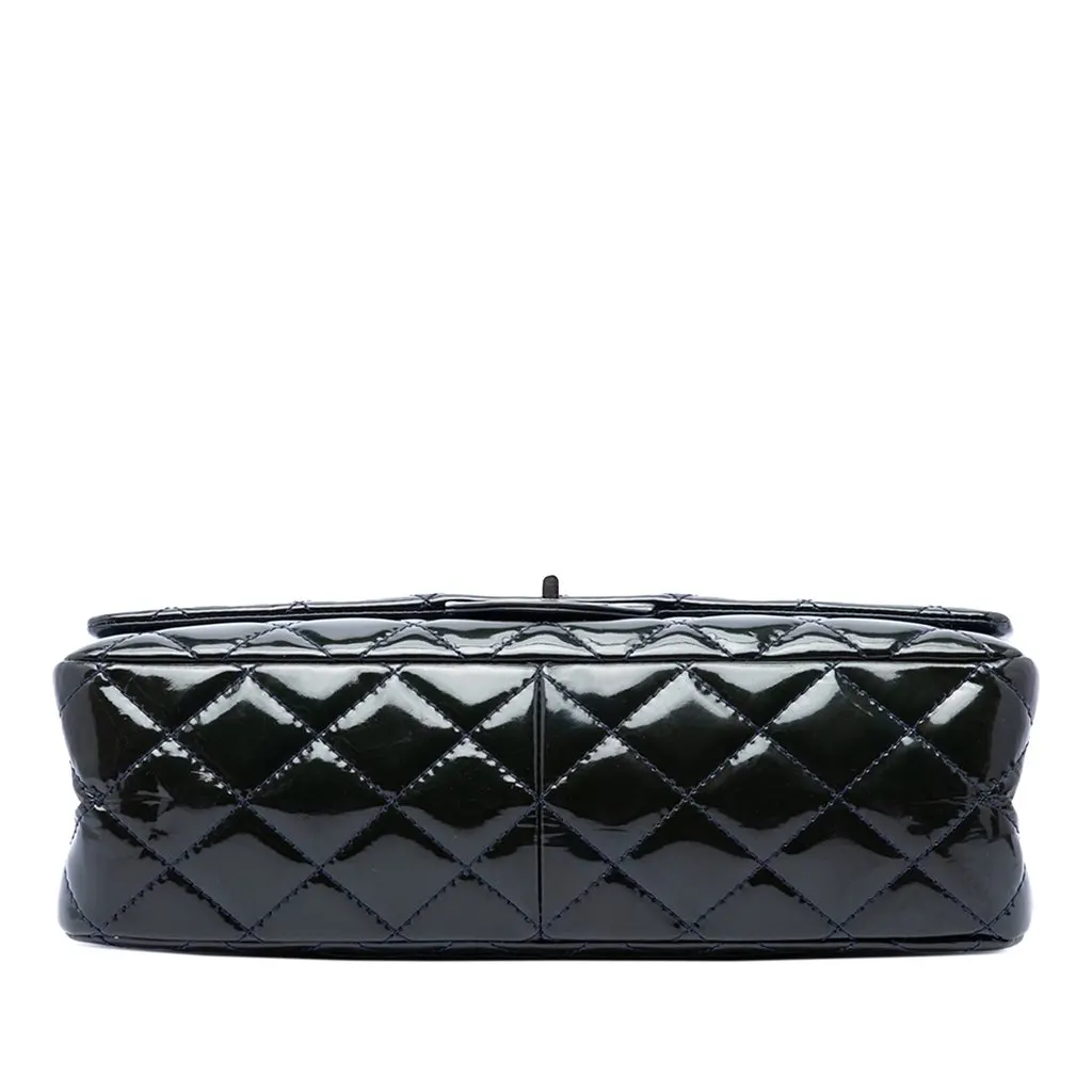 Chanel Quilted Patent Reissue 2.55 Double Flap 227 Blue Leather Very good - Inside View