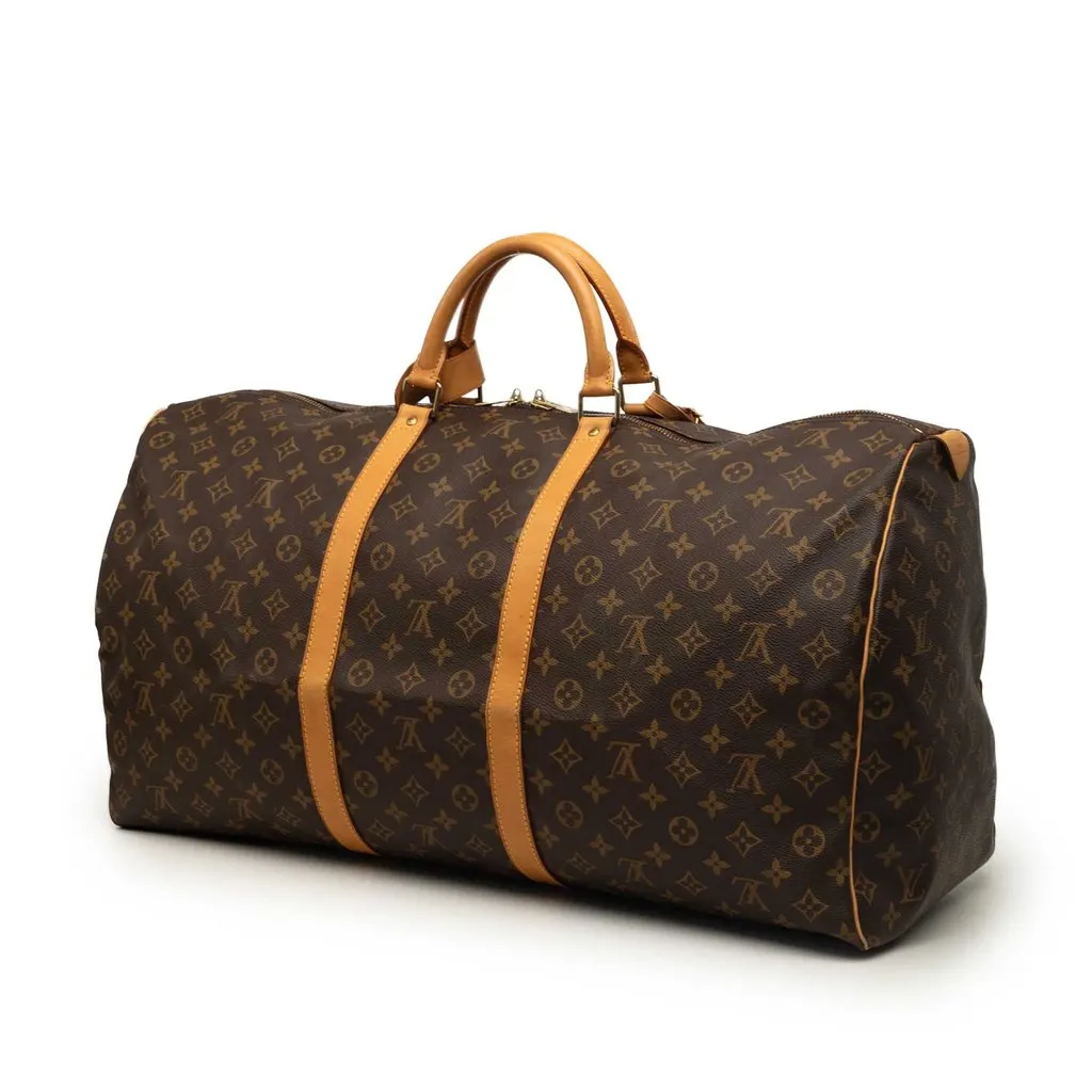 Louis Vuitton Monogram Keepall 60 Brown Canvas Very good - Back View