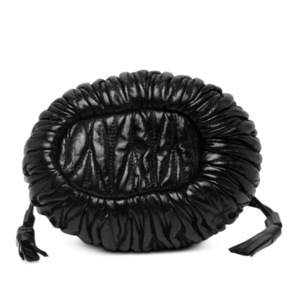Miu Miu Mini Matelasse Nappa Bucket Bag Black Leather Very good - Inside View