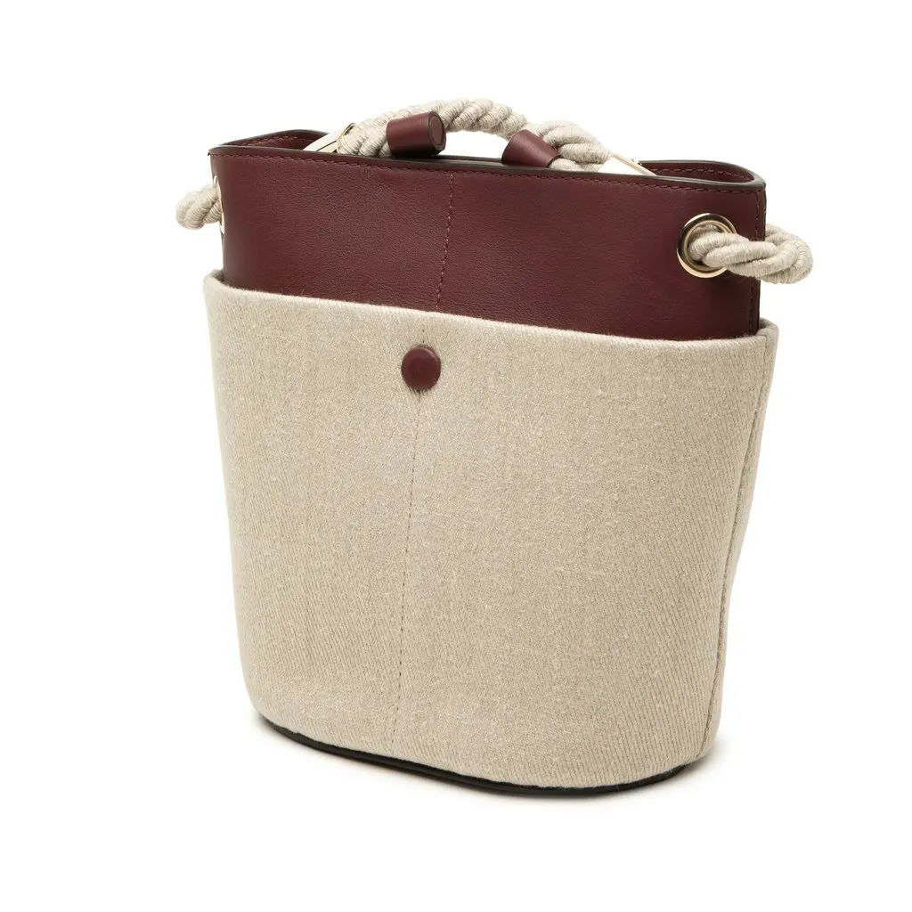 Chloé Small Canvas Key Bucket Bag Beige Canvas Very good - Back View