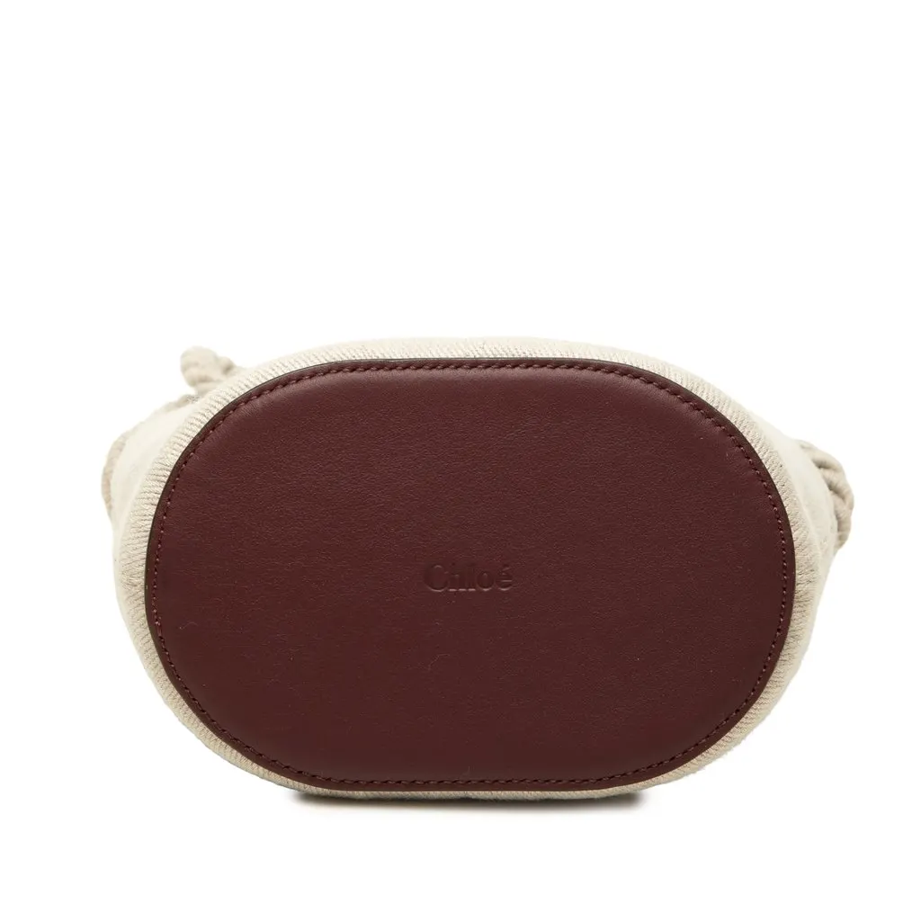 Chloé Small Canvas Key Bucket Bag Beige Canvas Very good - Inside View