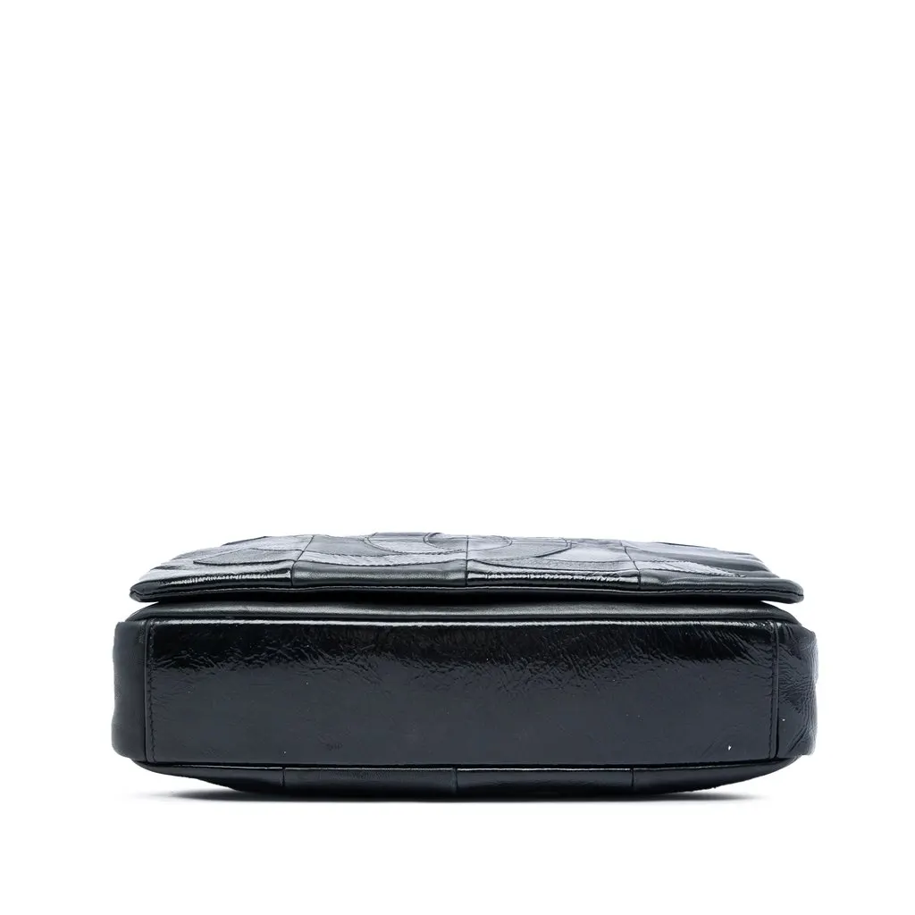 Chanel Lambskin and Patent Patchwork Brooklyn Flap Black Leather Very good - Inside View
