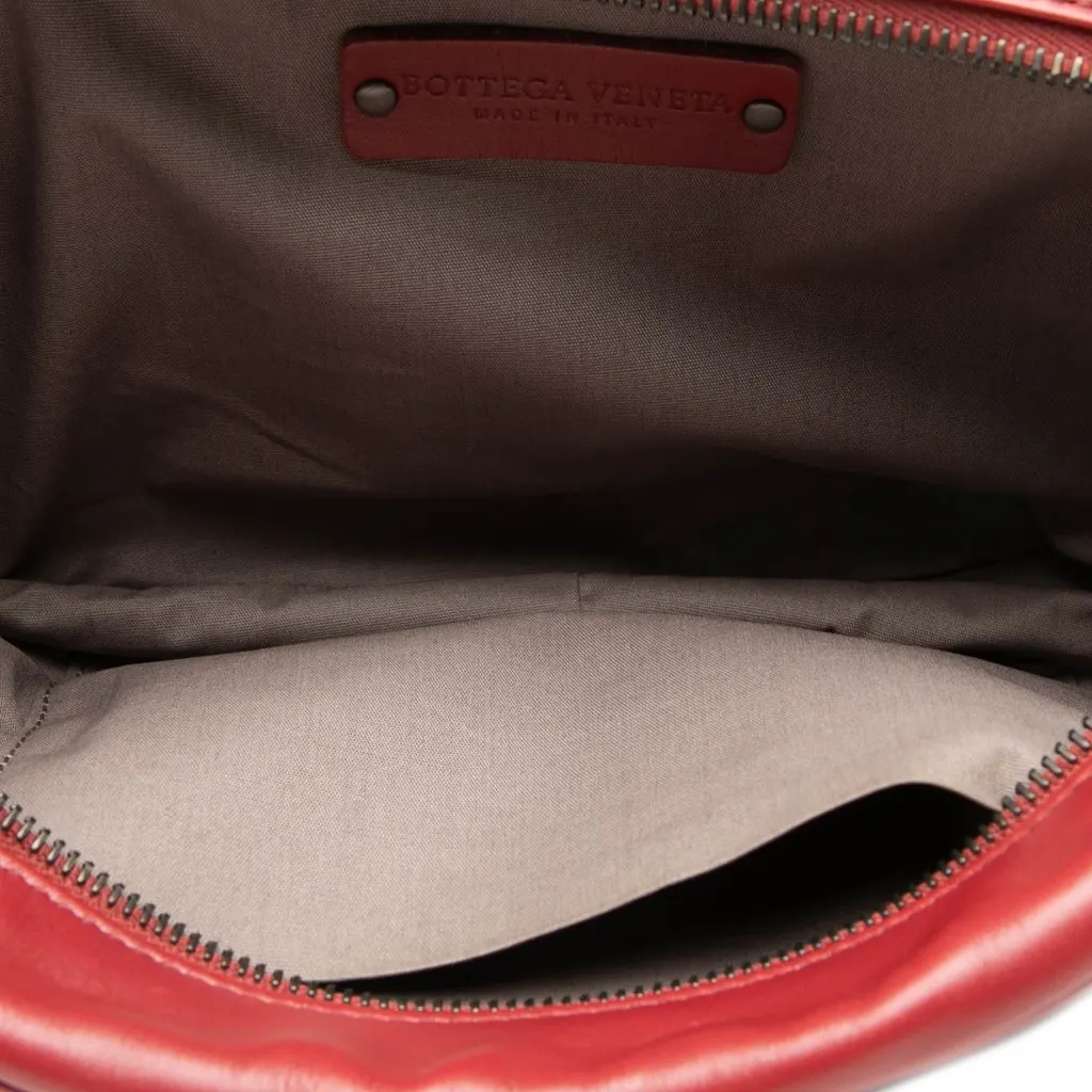 Bottega Veneta Nappa Intrecciato Belt Bag Red Leather Very good - Model View