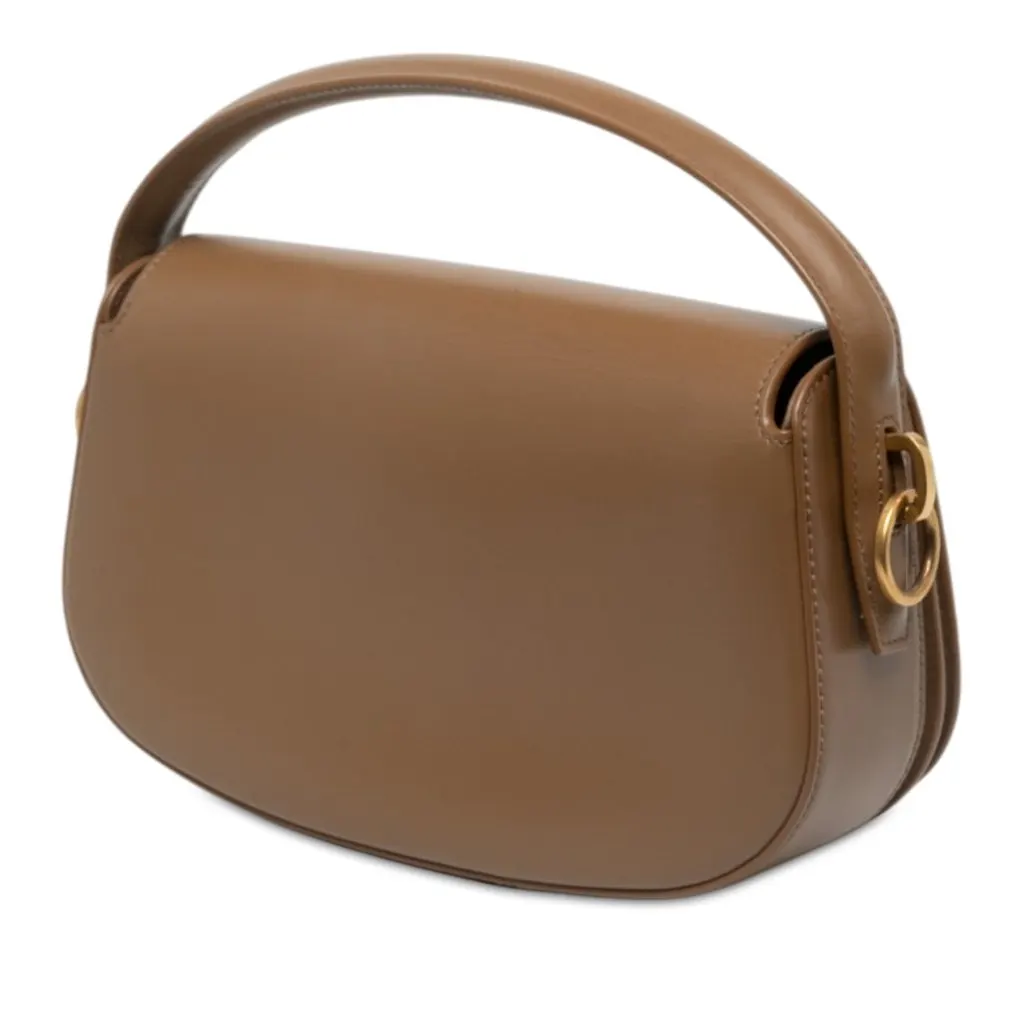 Saint Laurent Calfskin Voltaire Top Handle Bag Brown Leather Very good - Back View