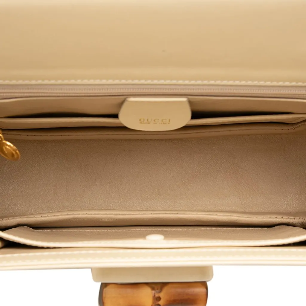 Gucci Calfskin Bamboo Night Brown Leather Very good - Model View