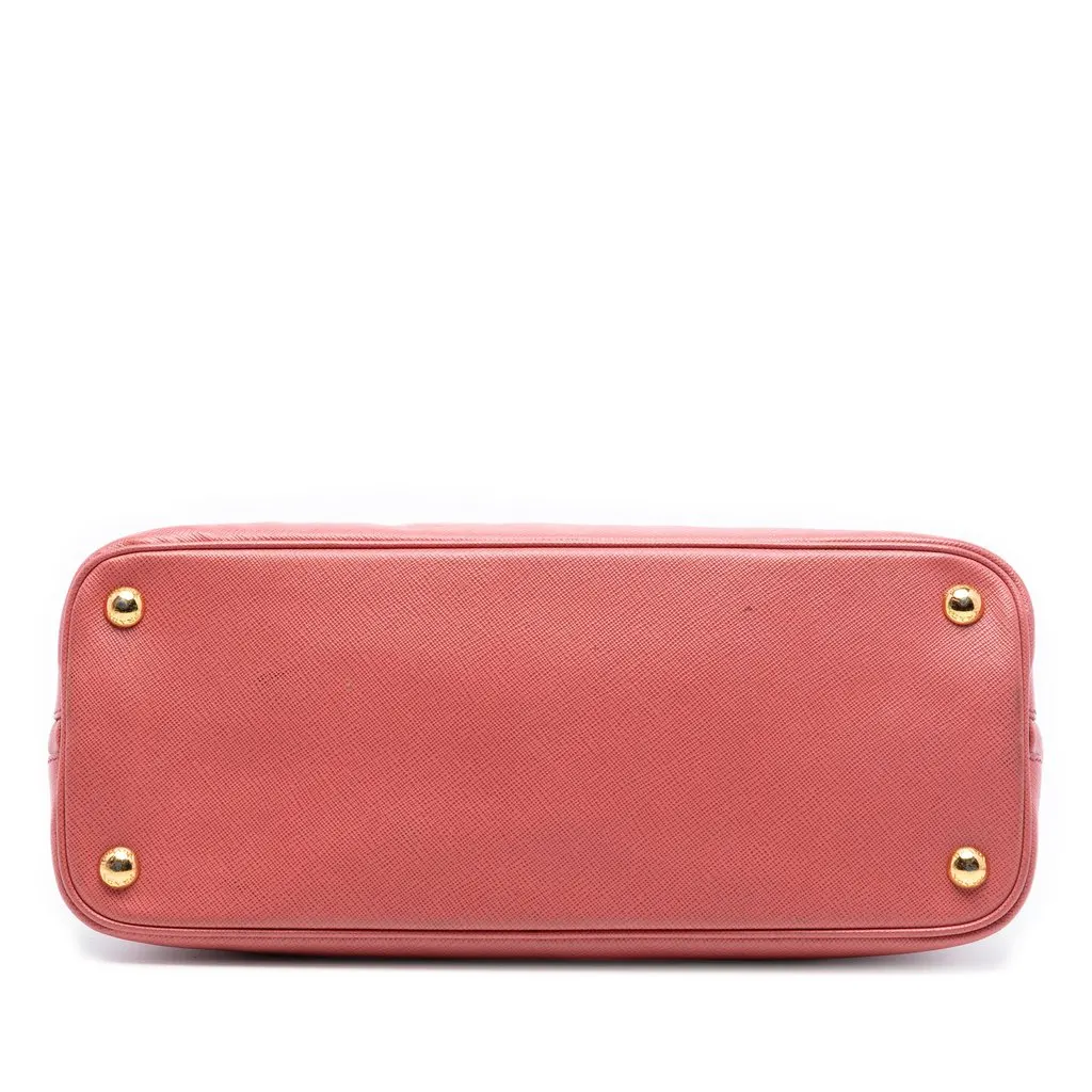 Prada Medium Saffiano Lux Promenade Satchel Pink Leather Very good - Inside View