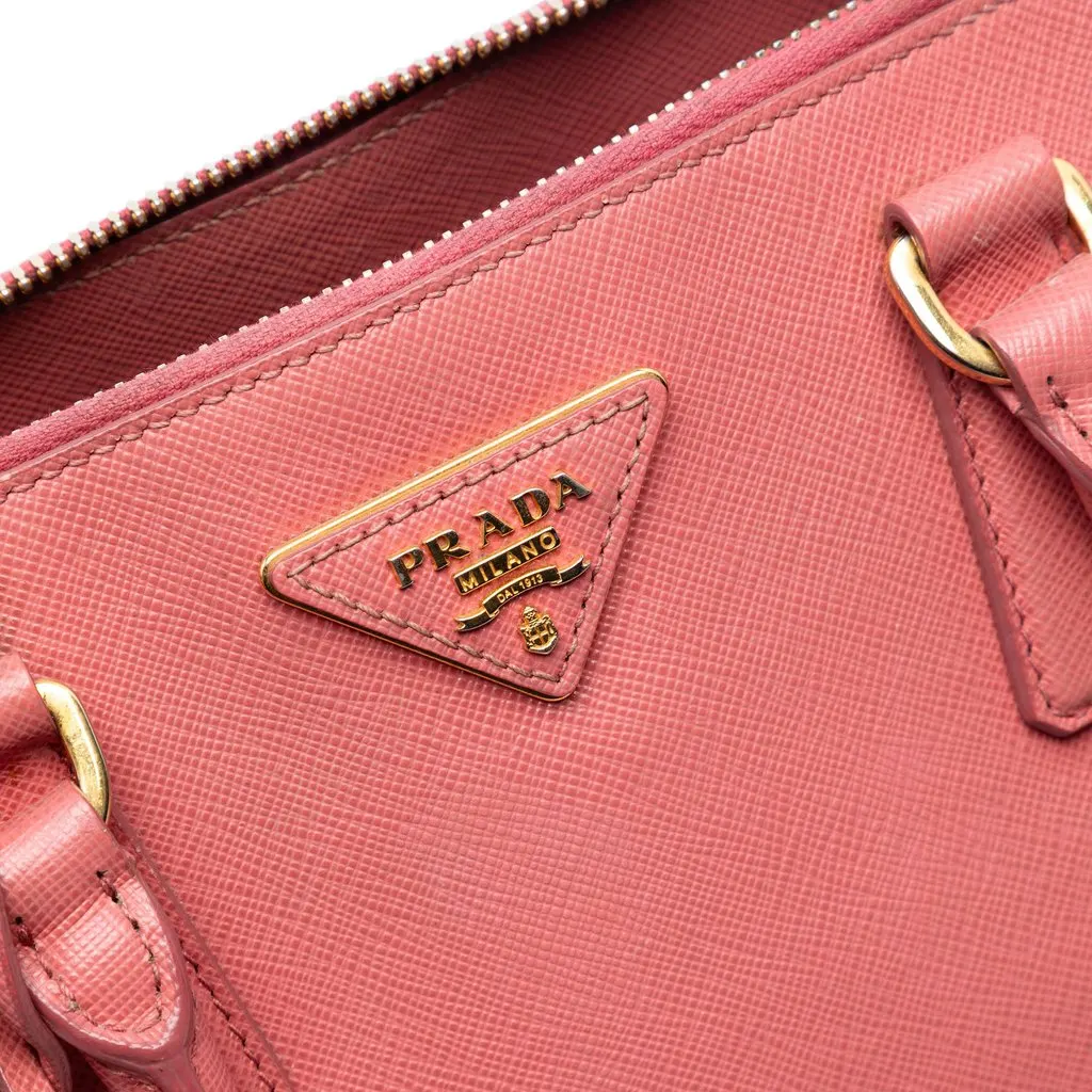 Prada Medium Saffiano Lux Promenade Satchel Pink Leather Very good - Box View