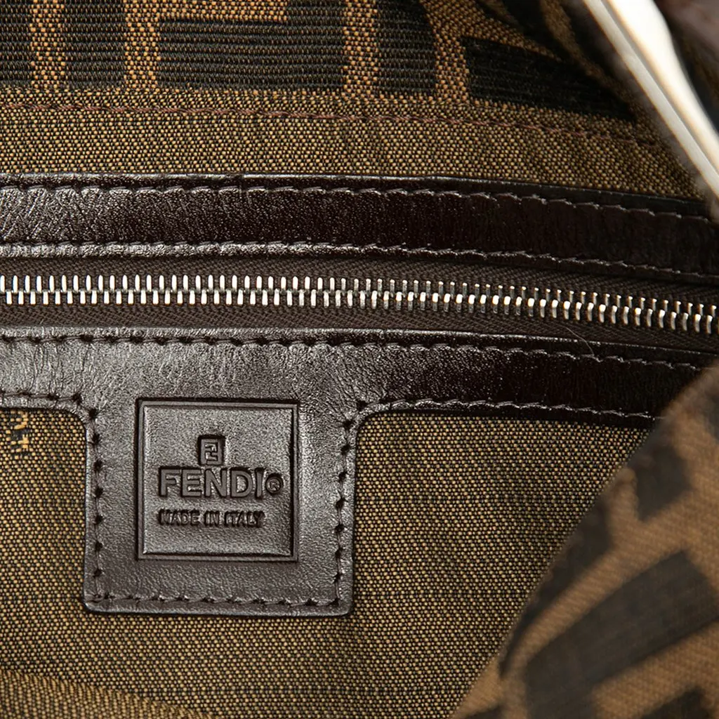 Fendi Zucca Canvas Baguette Brown Canvas Good - Box View