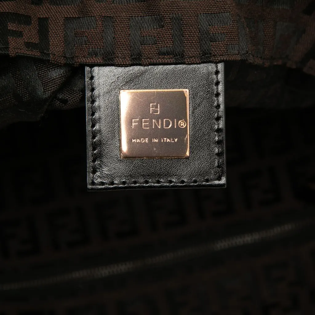 Fendi Zucchino Canvas Tote Brown Canvas Good - Box View