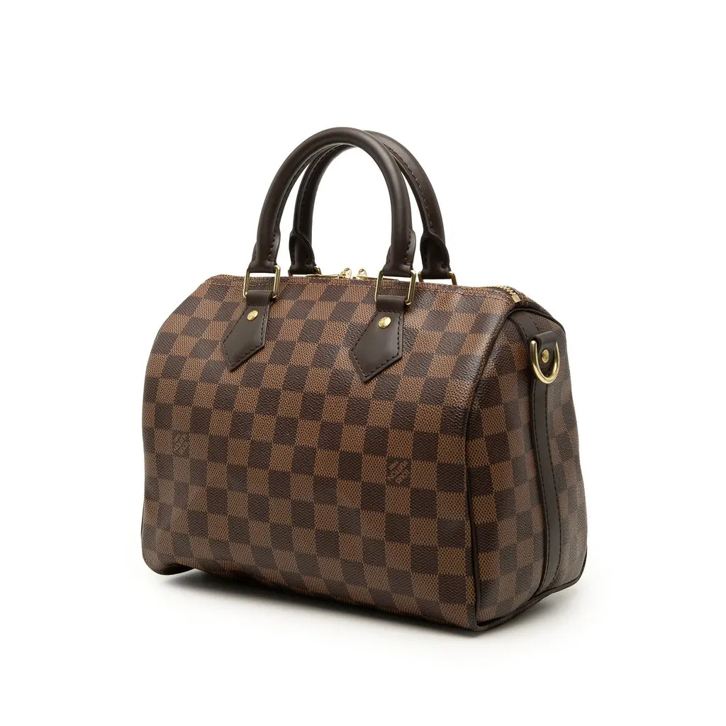 Louis Vuitton Damier Ebene Speedy Bandouliere 25 Brown Very good - Back View