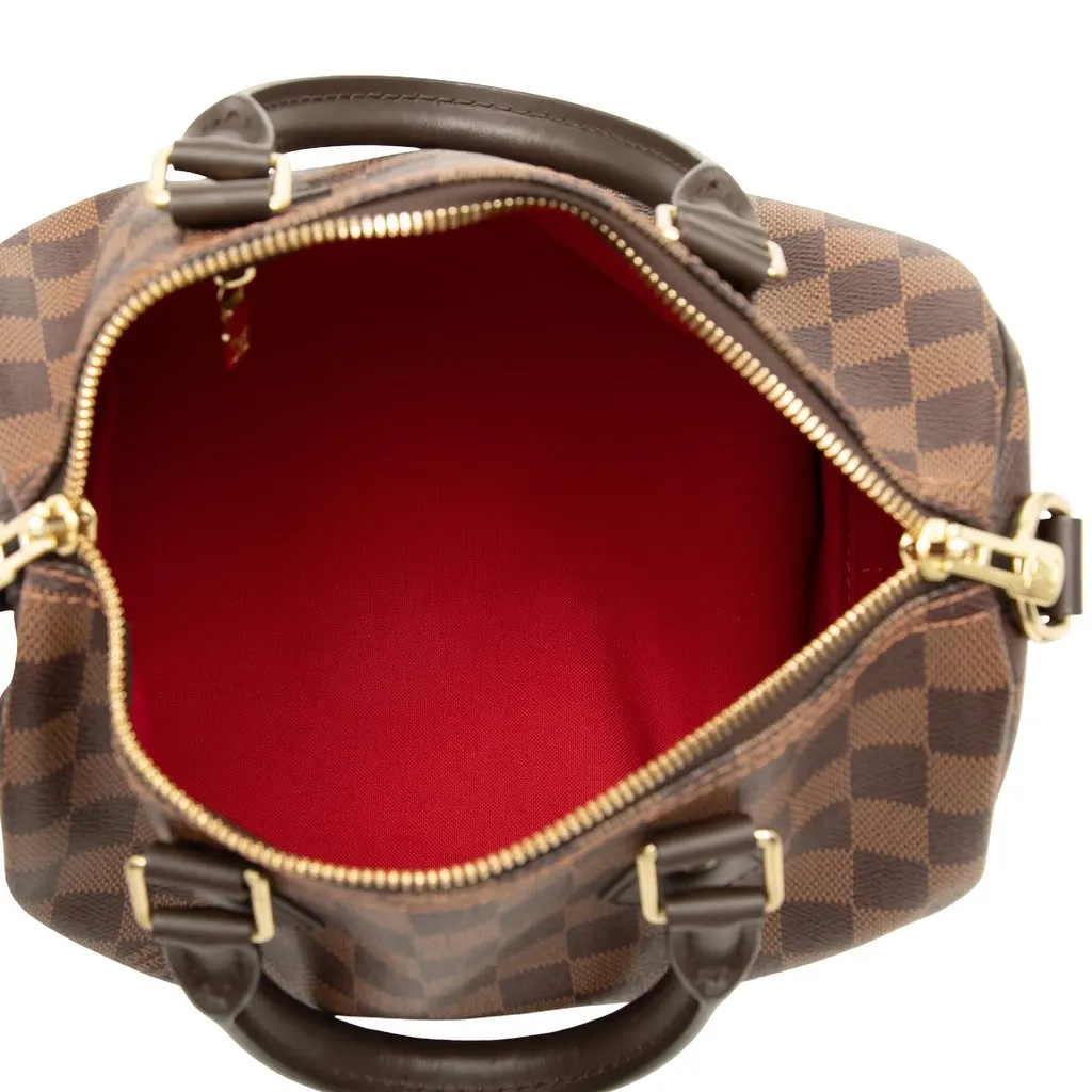 Louis Vuitton Damier Ebene Speedy Bandouliere 25 Brown Very good - Model View