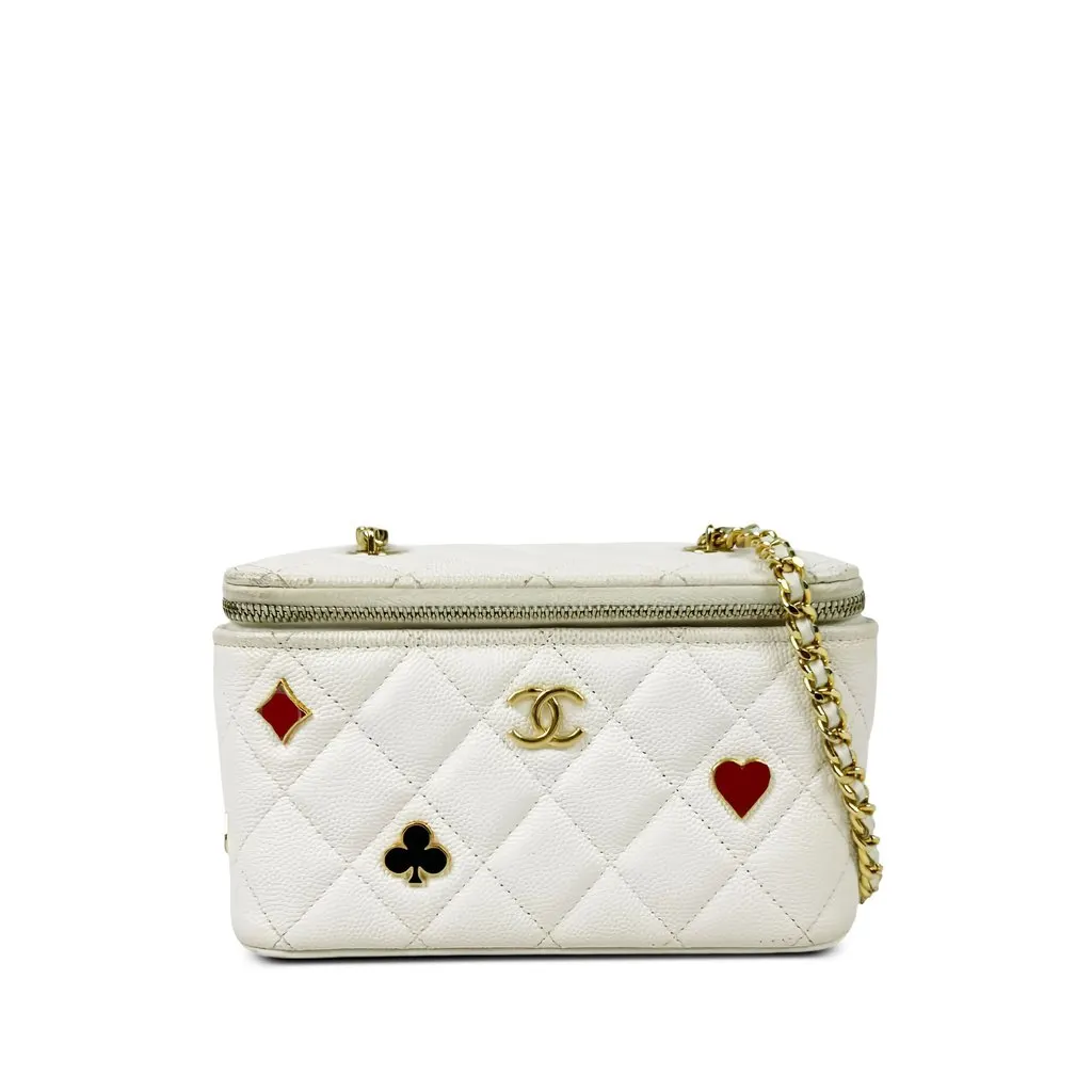 Chanel Small Quilted Caviar Coco Casino Vanity Case