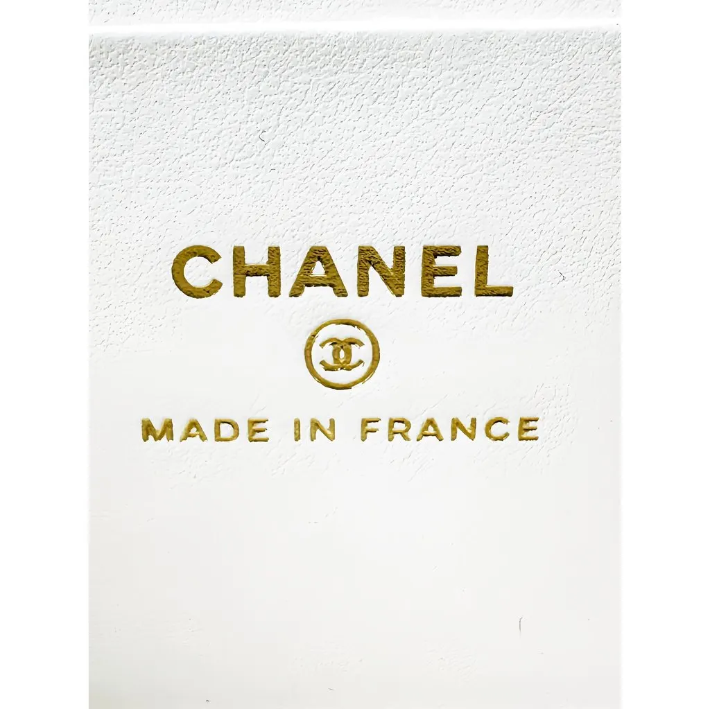 Chanel Small Quilted Caviar Coco Casino Vanity Case White Leather Good - Model View