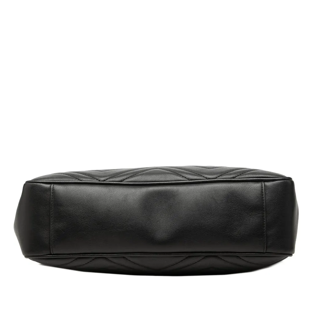 Gucci Medium GG Marmont Matelasse Calfskin Chain Shoulder Bag Black Leather Very good - Inside View
