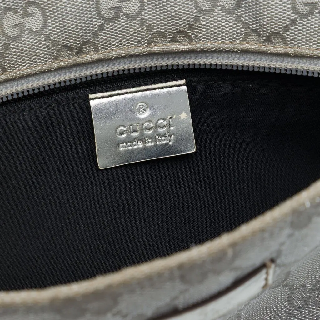 Gucci GG Canvas Web Crossbody Silver Canvas Very good - Box View