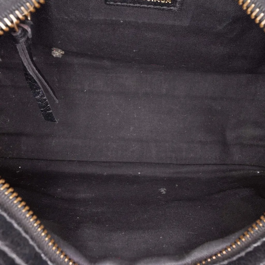 Balenciaga Mini Lambskin Motocross Graffiti All Over Classic City Satchel Black Leather Very good - Model View