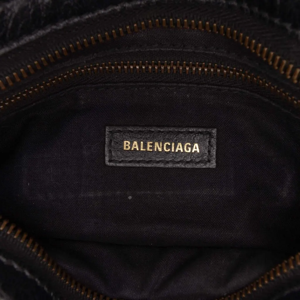 Balenciaga Mini Lambskin Motocross Graffiti All Over Classic City Satchel Black Leather Very good - Box View