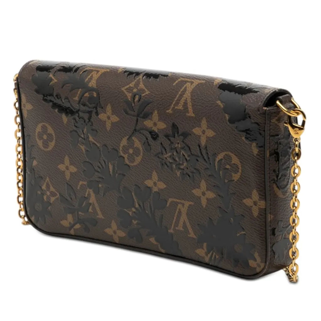 Louis Vuitton Monogram Blossom Pochette Felicie Brown Very good - Back View