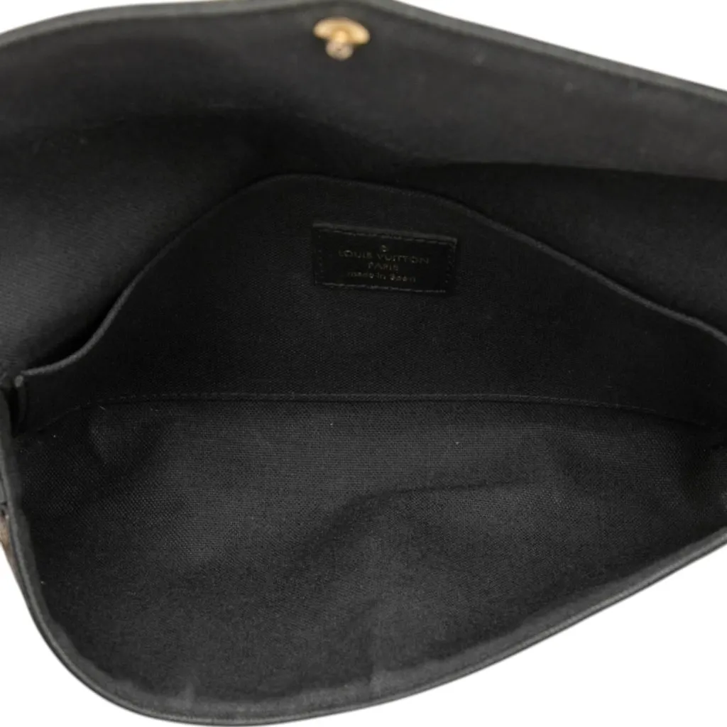 Louis Vuitton Monogram Blossom Pochette Felicie Brown Very good - Model View