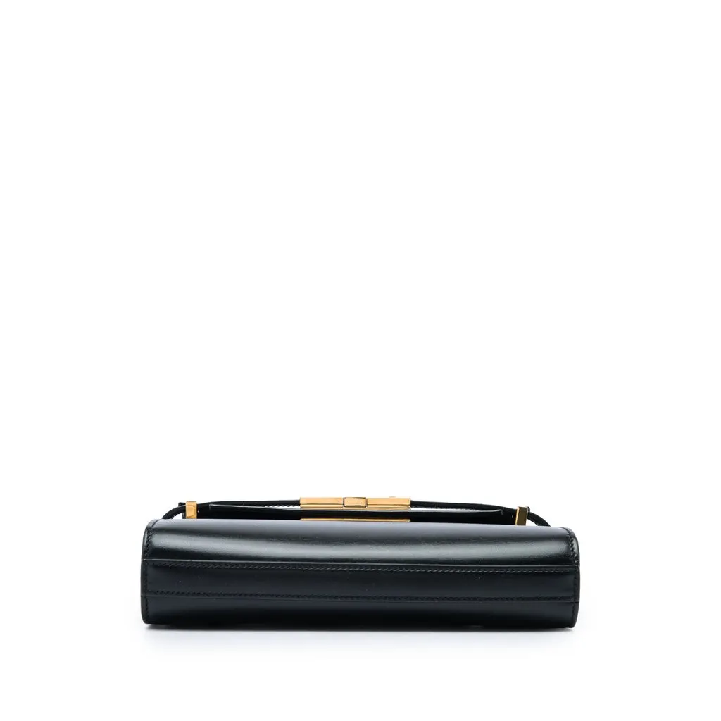 Saint Laurent Mini Smooth Calfskin Manhattan Crossbody Black Leather Good - Inside View