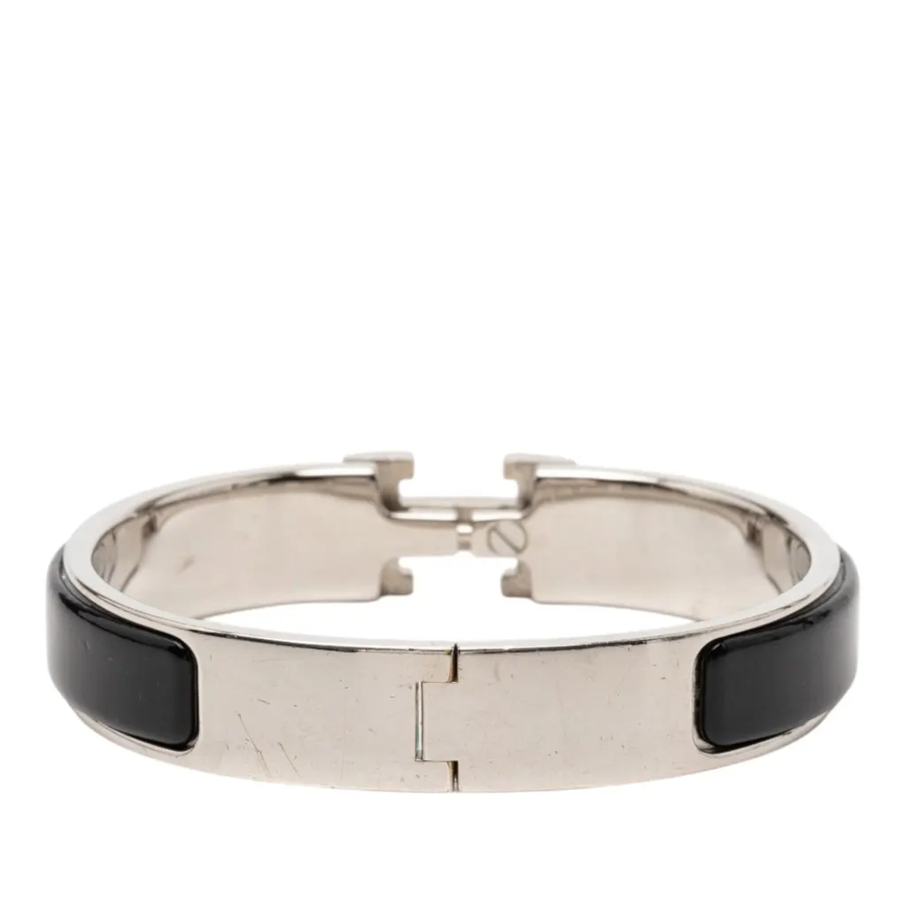 Hermès Narrow Enamel Clic H Bracelet PM Black Very good - Inside View