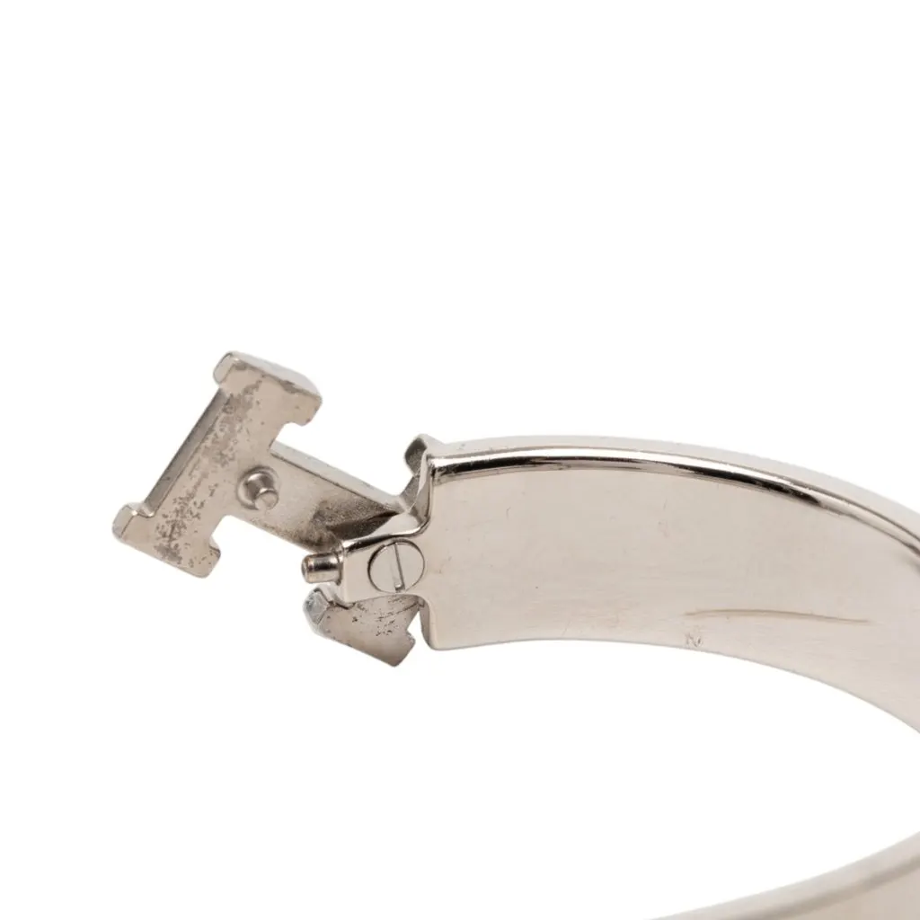 Hermès Narrow Enamel Clic H Bracelet PM Black Very good - Box View