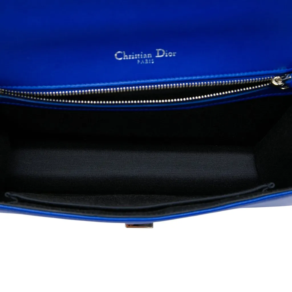 Dior Medium Smooth Calfskin Diorama Flap Blue Leather Very good - Model View