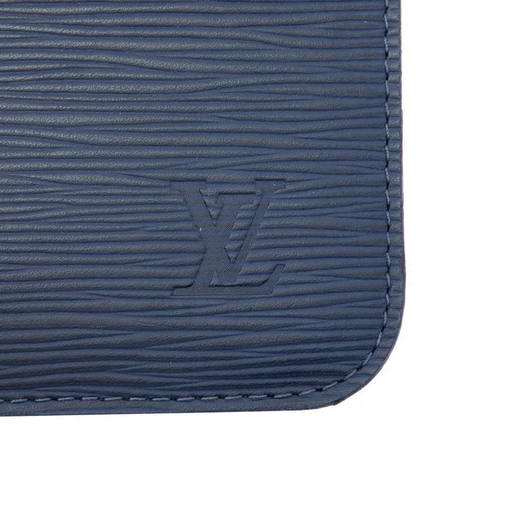 Louis Vuitton Epi Neverfull Pouch Blue Leather Very good - Box View