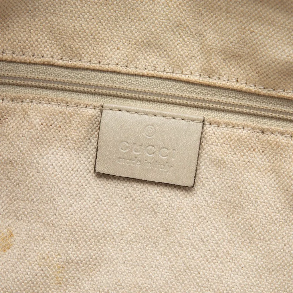 Gucci GG Canvas Sukey Satchel Beige Canvas Good - Box View