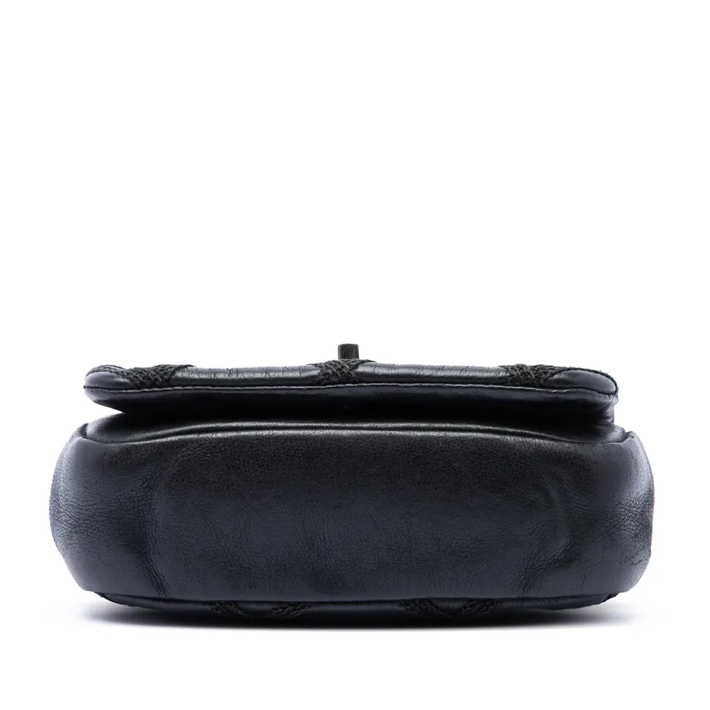 Chanel Mini CC Iridescent Calfskin Diamond Stitch Flap Black Leather Very good - Inside View