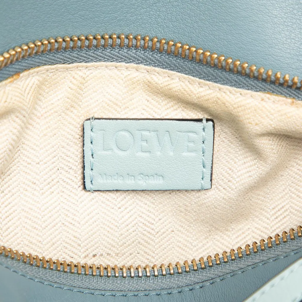 Loewe Small Tricolor Calfskin Puzzle Satchel Blue Leather Good - Box View
