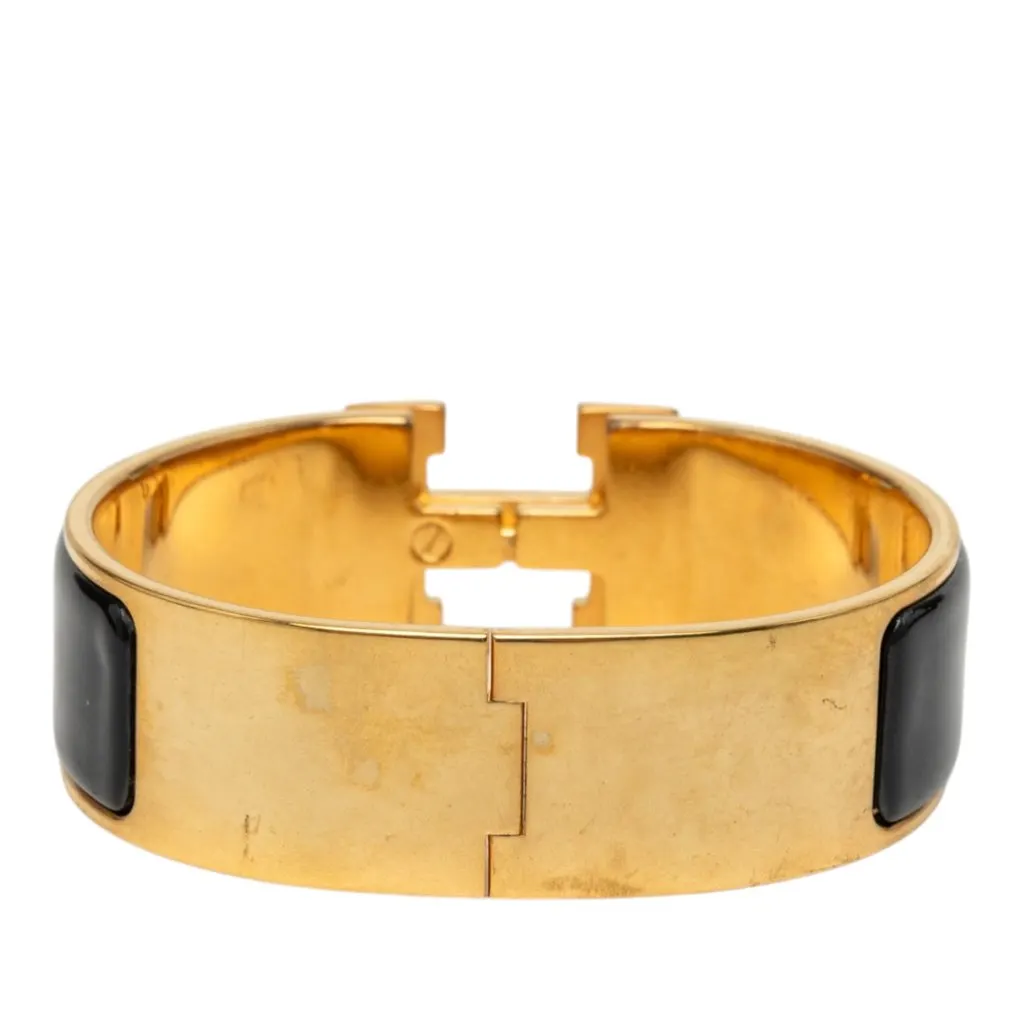 Hermès Wide Enamel Clic Clac H Bracelet PM Black Very good - Inside View