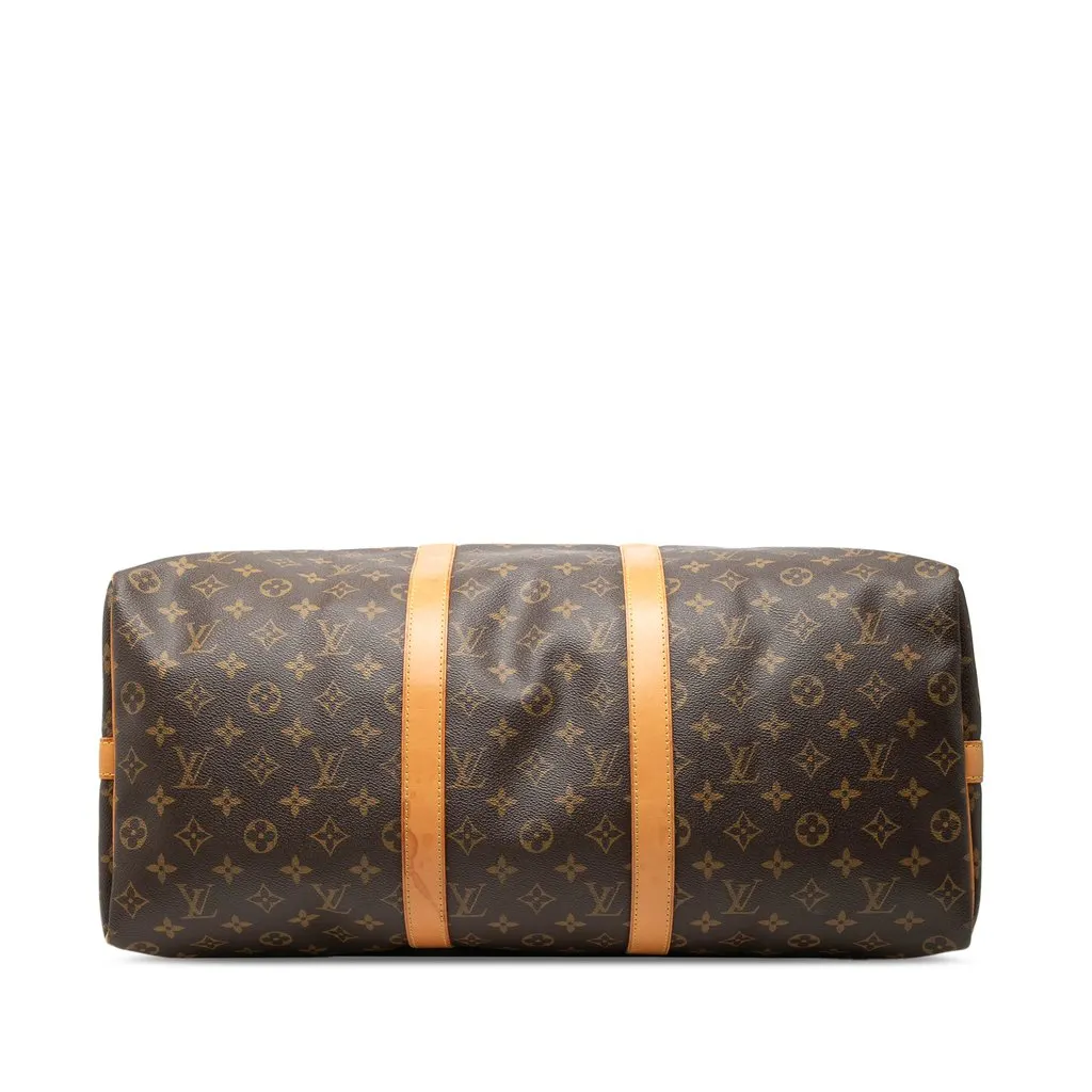 Louis Vuitton Monogram Keepall Bandouliere 50 Brown Good - Inside View