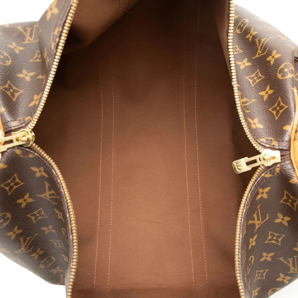 Louis Vuitton Monogram Keepall Bandouliere 50 Brown Good - Model View