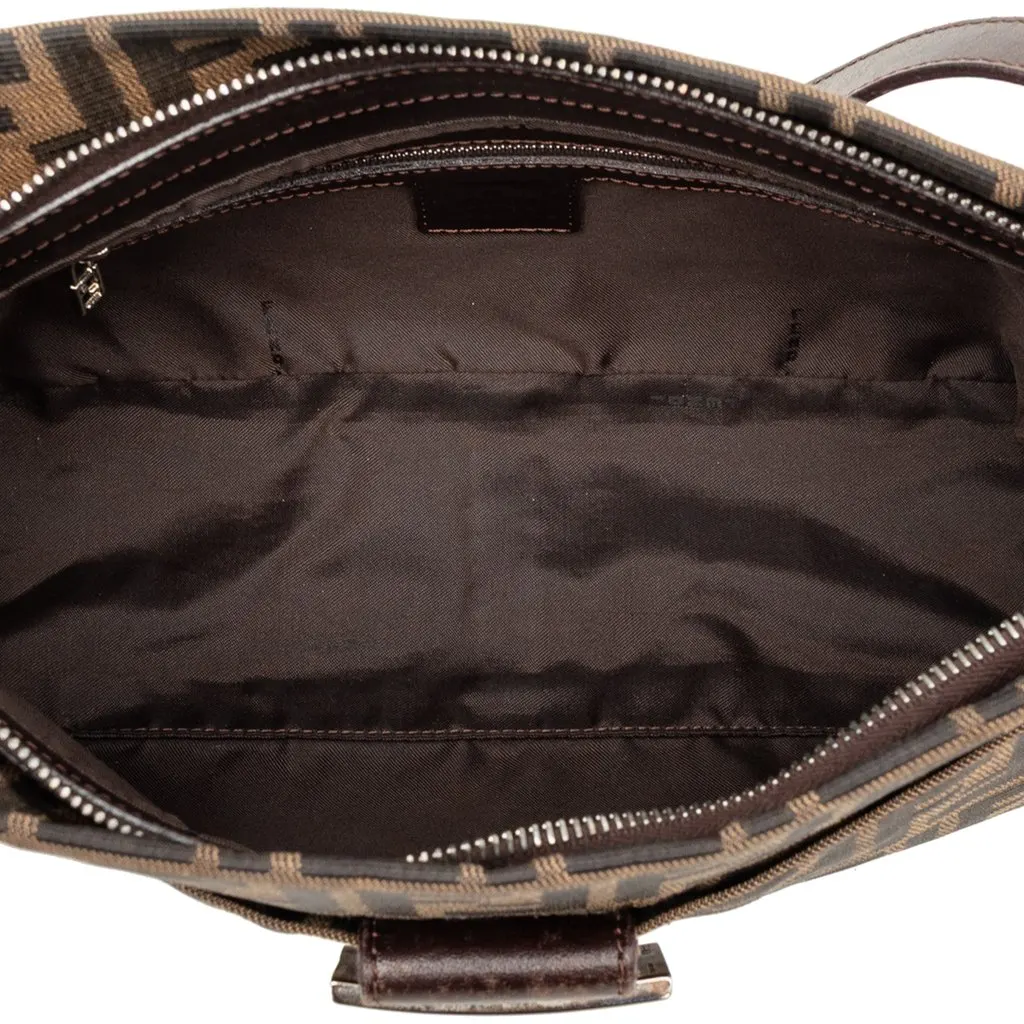 Fendi Zucca Canvas Shoulder Bag Brown Very good - Model View