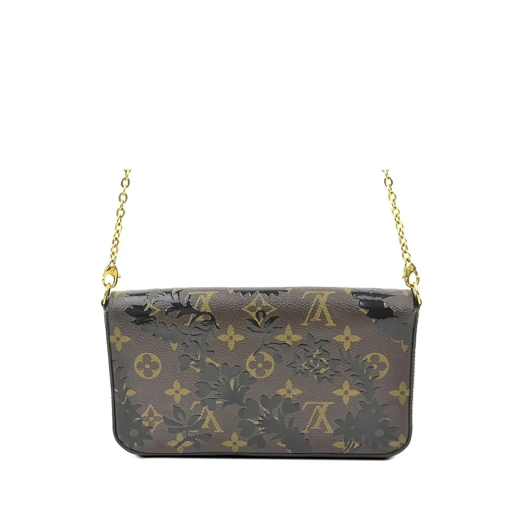 Louis Vuitton Monogram Blossom Pochette Felicie Brown Canvas Very good - Back View