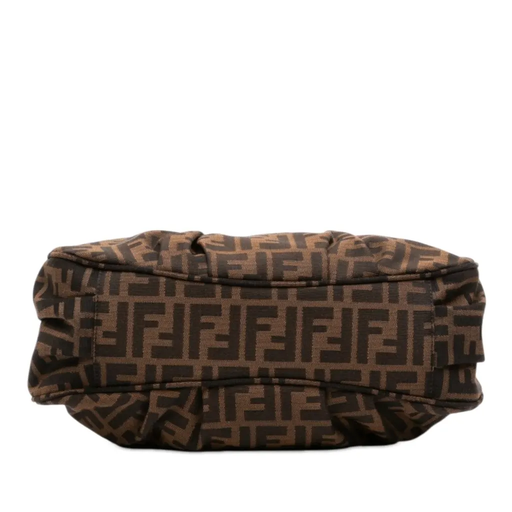 Fendi Small Zucca Canvas Mia Chain Tote Brown Canvas Good - Inside View