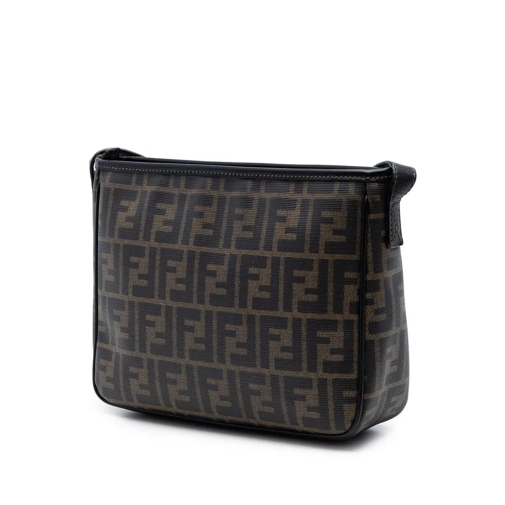 Fendi Zucca Coated Canvas Crossbody Brown Very good - Back View