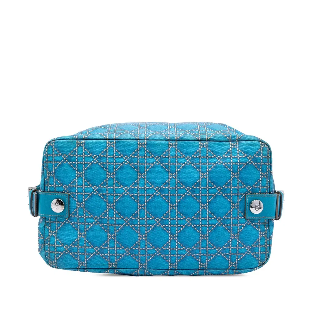 Dior Canvas Cannage Print Cherie Handbag Blue Very good - Inside View